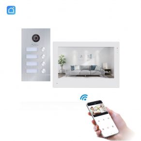 4 abonementų WIFI SmartHome POE domofono komplektas