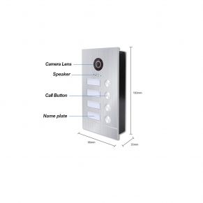 4 abonementų WIFI SmartHome POE domofono komplektas