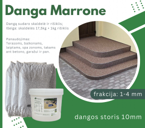 Skaldos danga Marrone 1-4 mm, ruda