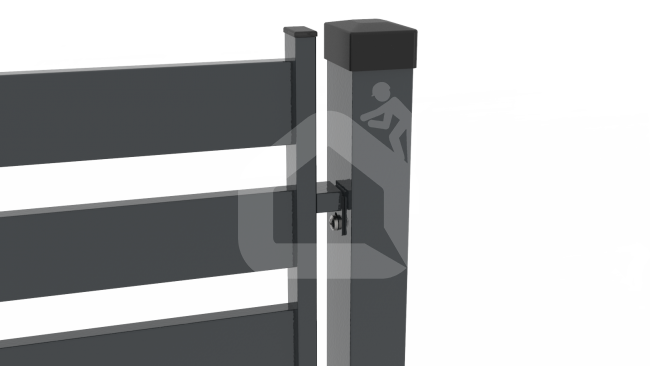 Polisadinės tvoros segmentas "DELUXE", 1200x2000 mm