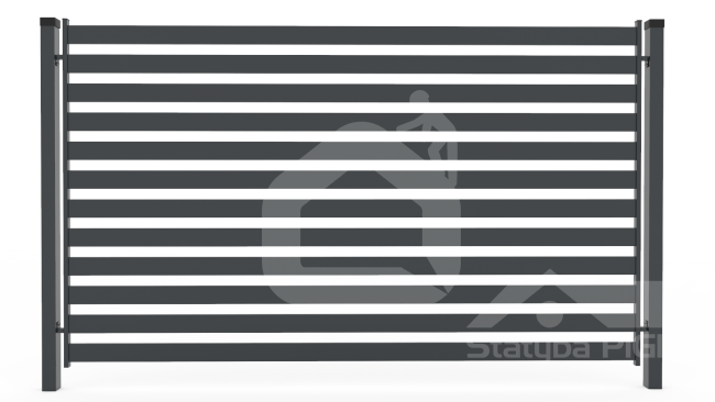 Polisadinės tvoros segmentas "DELUXE", 1700x2000 mm