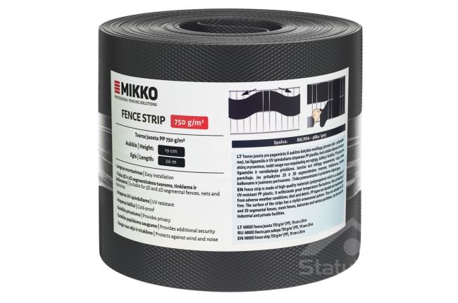 Segmentinės tvoros juosta MIKKO 190 mm x 26 m, 750 g/m² (paskutiniai vienetai)