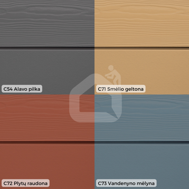 Cementinės dailylentės Cedral Click, medžio imitacija 3600x186x12 mm