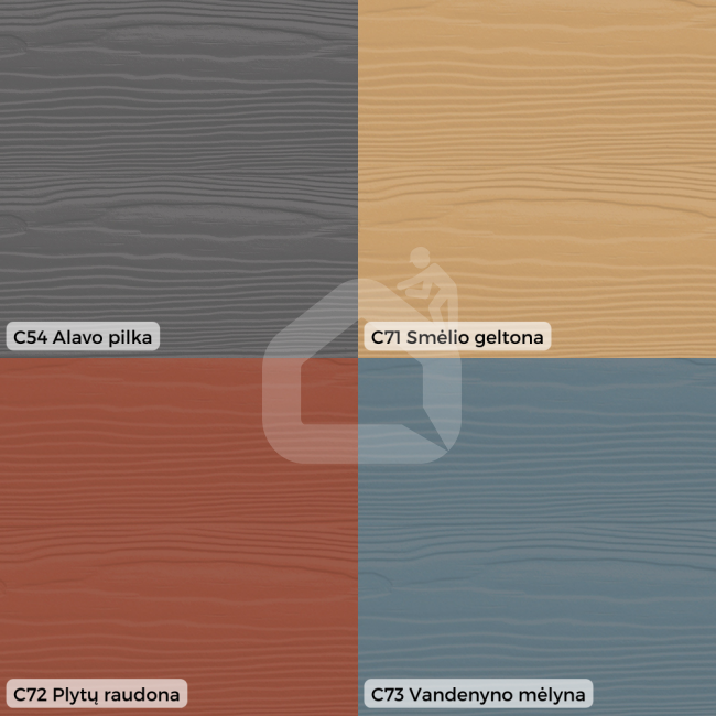 Cementinės dailylentės Cedral Lap / Classic, medžio imitacija 3600x190x10 mm