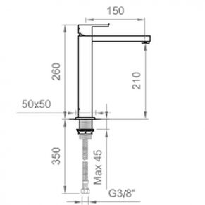 Vandens maišytuvas ITALIA R, vidutinis
