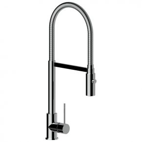 Virtuvinis vandens maišytuvas su pasukamu snapeliu ir ABS dušo rankena