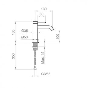 Vandens maišytuvas VIKTOR, be dugno vožtuvo