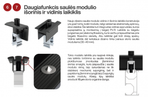 Saulės modulio šoninis laikiklis, įstatomas, 30 mm, juodas