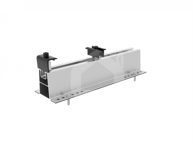 Saulės modulio šoninis laikiklis, įstatomas, 30 mm, pilkas