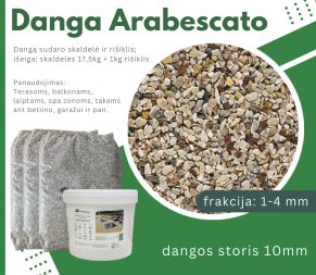 Skaldos danga Arabescato 1-4 mm, įvairiaspalvė