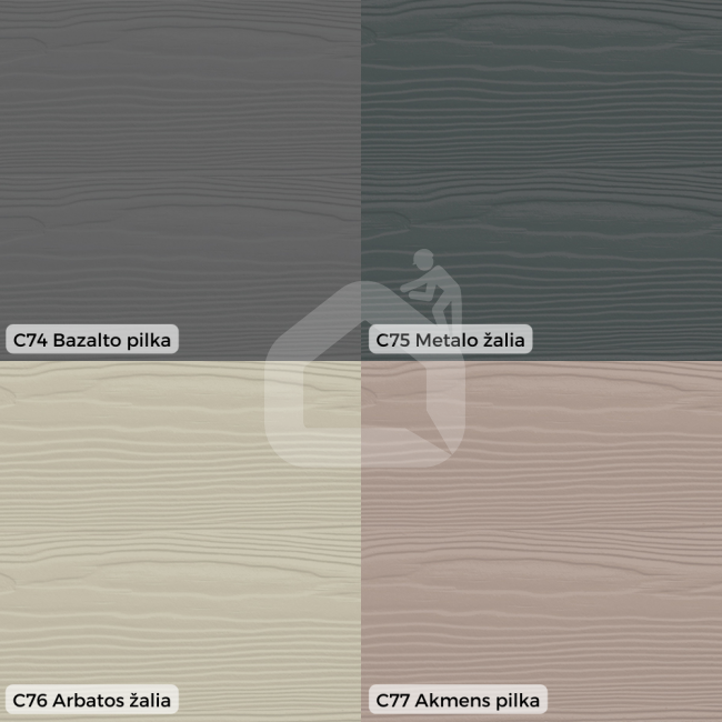 Cementinės dailylentės Cedral Lap / Classic, medžio imitacija 3600x190x10 mm