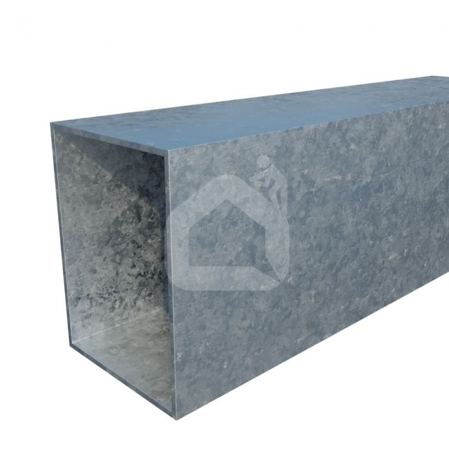Vamzdis 80x60 mm, H6,0 m, sienelė: 3 mm, ZN