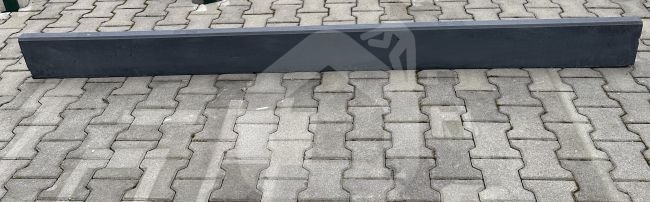 Tvoros pamatas tiesus lygus, betoninis 2500x300x57 mm, grafitinis, impregnuotas
