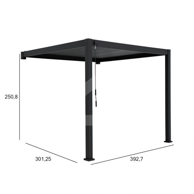 Pavėsinė MIRADOR 111, 3x4 m, montuojama prie sienos