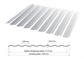Trapecinis profilis C-20R RAL9003