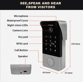 Belaidė telefonspynė SmartHome WiFi-LAN su vartelių valdymo funkcija