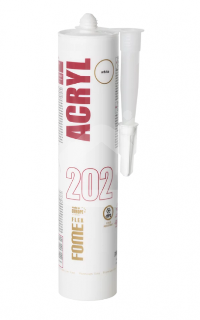 Akrilinis hermetikas FOME FLEX Acryl 202, baltas, 310 ml