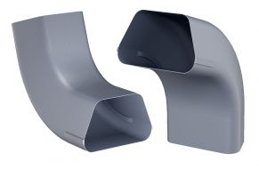 100 mm lietvamzdžio alkūnė 70°, prie sienos, STRUGA QUATTRO