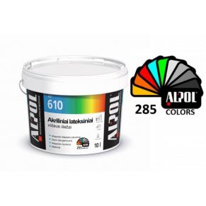 Akriliniai lateksiniai vidaus dažai sienoms ALPOL AF 610 5L - 10L