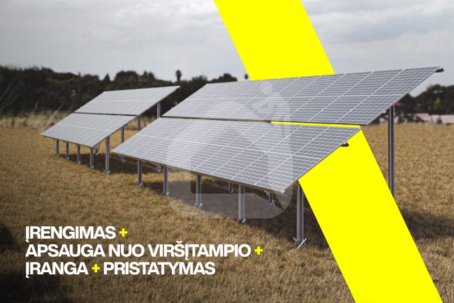 Antžeminė saulės elektrinė 8kW komplektas su montavimu