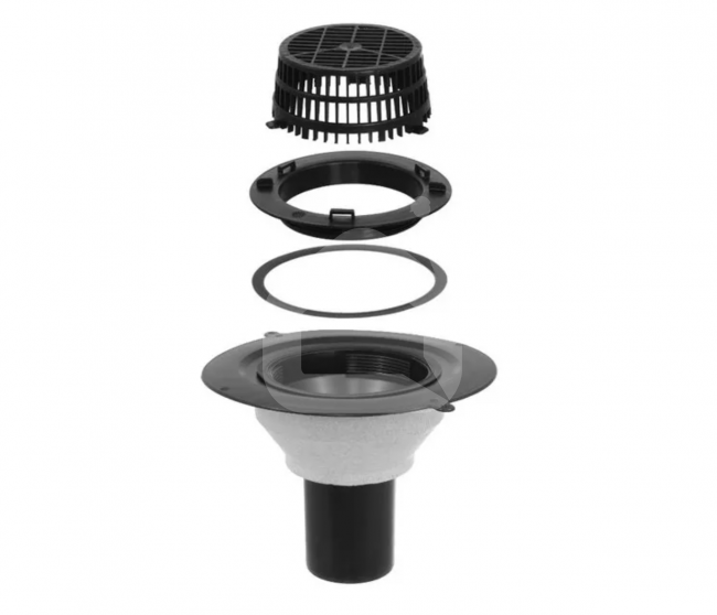 Įlaja Topdrain, apšiltinita, su kaitinimo kabeliu, Ø110 mm, H 250 mm