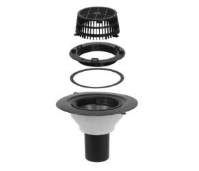 Įlaja Topdrain, apšiltinita, su kaitinimo kabeliu, Ø110 mm, H 250 mm