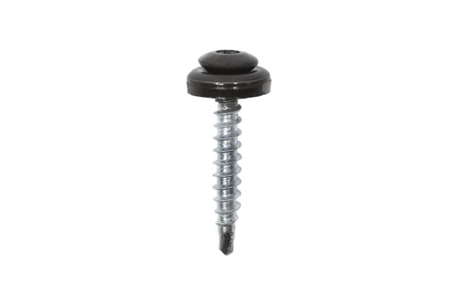 Dažytas apvalios galvutės savigręžis su tarpine 4,8x35, Torx