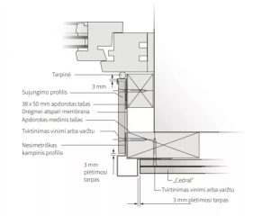 Išorinio kampo profilis, asimetrinis, Cedral Lap / Classic