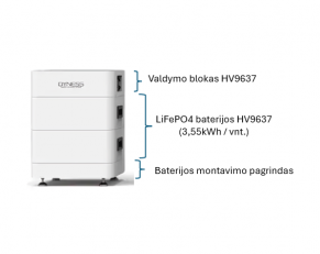 Augstsprieguma bateriju sistēma Tower T7, Dyness, 7,1 kWh