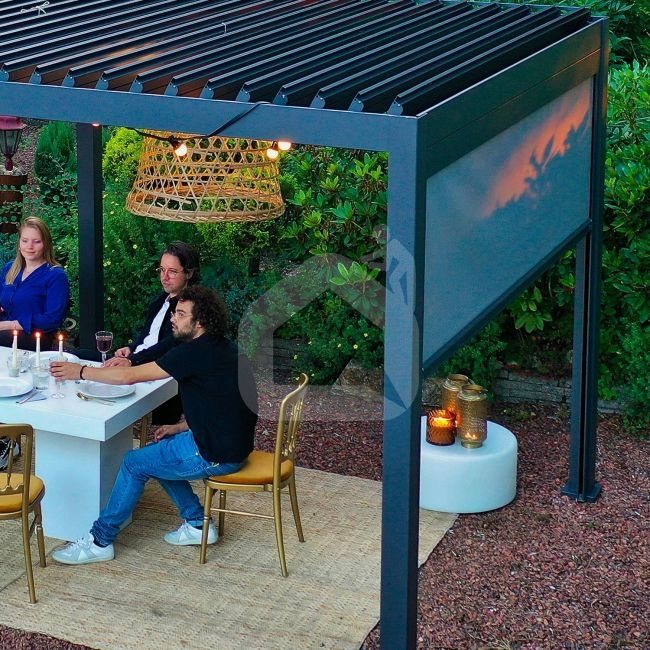 Roletų sienelė MIRADOR 111 pavėsinei, įv. dydžiai