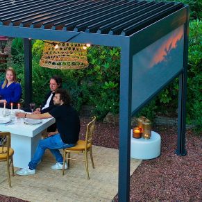 Roletų sienelė MIRADOR 111 pavėsinei, įv. dydžiai