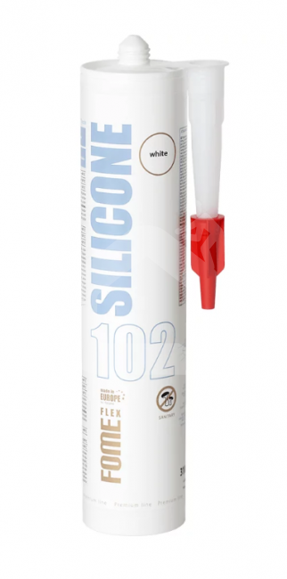 Silikoninis sanitarinis hermetikas FOME FLEX Sanitary Silicone 102, 310 ml