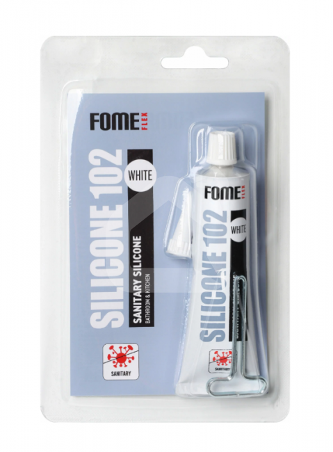 Silikoninis sanitarinis hermetikas FOME FLEX Sanitary Silicone 102, 310 ml