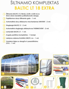 Šiltnamio komplektas KLASIKA BALTIC LT 18 EXTRA