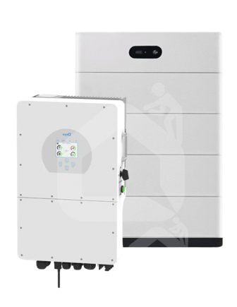 Baterijų sistema 10 kWh su hibridiniu 10 kW inverteriu