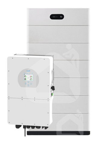 Baterijų sistema 15 kWh su hibridiniu 10 kW inverteriu