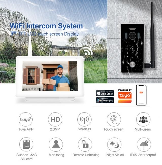 Belaidės vaizdo telefonspynės komplektas SMARTHOME