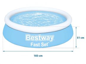 Pripučiamas baseinas FAST SET, 183x51 cm, 57392