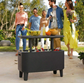 Staliukas-šaltkrepšis BEVYBAR RATTAN