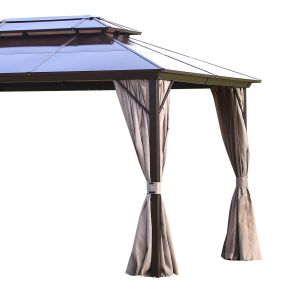 Pavėsinė SUNSET 3x4xH2/2,7 m, rudos/taupe spalvos