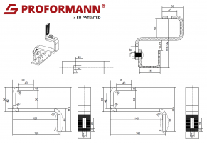 Laikiklis čerpėms BP, 120,140 mm, 35x8