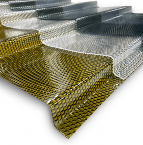 MK PC DIAMOND TILE EFFECT čerpinė polikarbonato danga, 15°, bronzinė