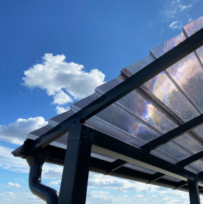 MK PC DIAMOND TILE EFFECT čerpinė polikarbonato danga, 15°, bronzinė