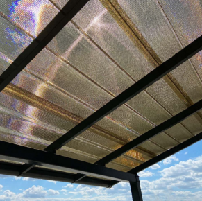 MK PC DIAMOND TILE EFFECT čerpinė polikarbonato danga, 15°, bronzinė