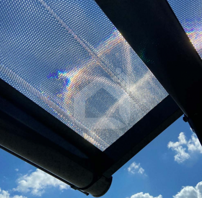MK PC DIAMOND TILE EFFECT čerpinė polikarbonato danga, 15°, skaidri