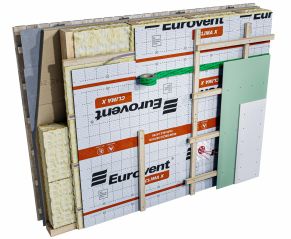 Tvaika izolācijas plēve Eurovent CLIMA X 115 g/m², 1,5 m × 50 m = 75 m²