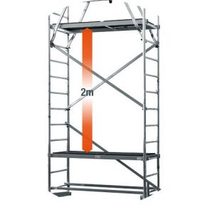 KRAUSE profesionalūs statybiniai aliuminiai pastoliai ClimTec 1 aukštas 710123