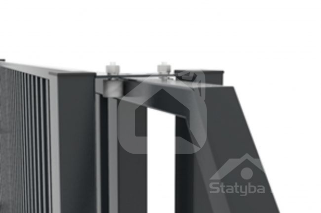 Stumdomi vartai, strypelio 20x20 užpildu, 1700x5000 mm