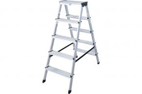KRAUSE aliuminės dvipusės kopėčios DOPPLO (2x5 pakopų) 120410