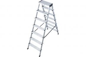 KRAUSE aliuminės dvipusės kopėčios DOPPLO (2x7 pakopų) 120434